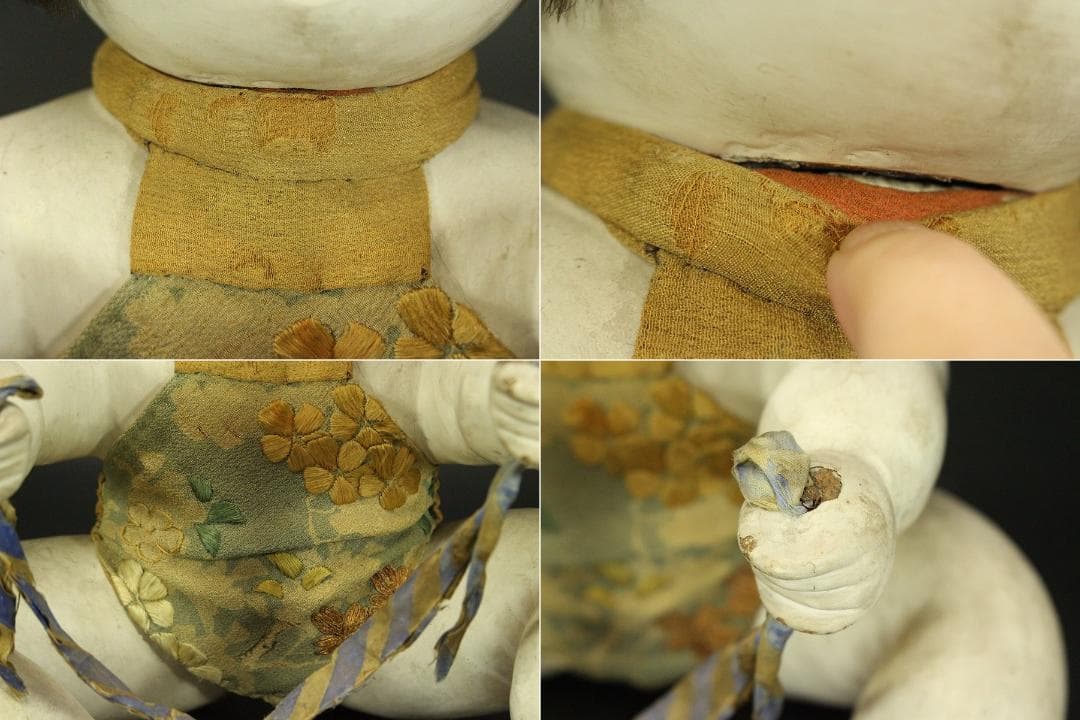 古い 御所人形 大小 二件 時代物(ZE671)