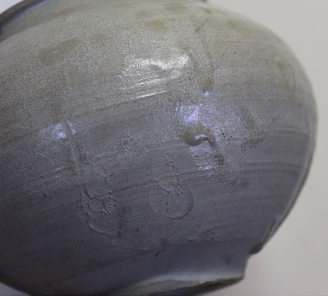 李朝　灰釉小壺　アンティーク　送料込み0808