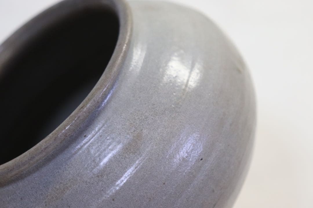 李朝　灰釉小壺　アンティーク　送料込み0808