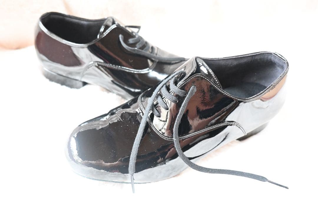 男性　ダンス シューズ 黒 25.5cm メンズS メンズシューズ