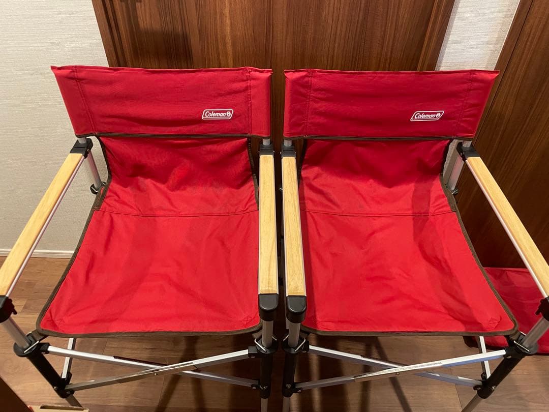 Coleman　ツーウェイキャプテンチェア　レッド　2脚セット
