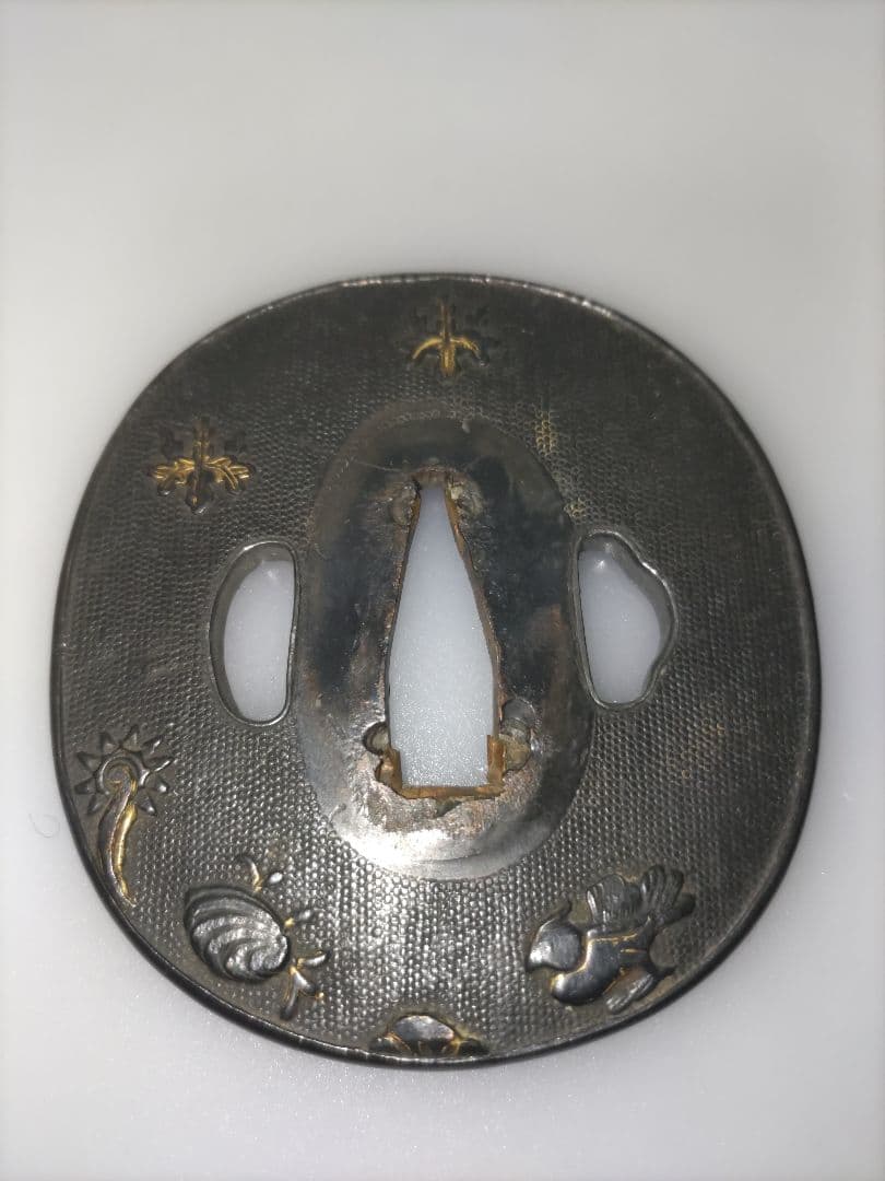 古金工鍔3枚　赤銅　素銅　山銅　覆輪あり