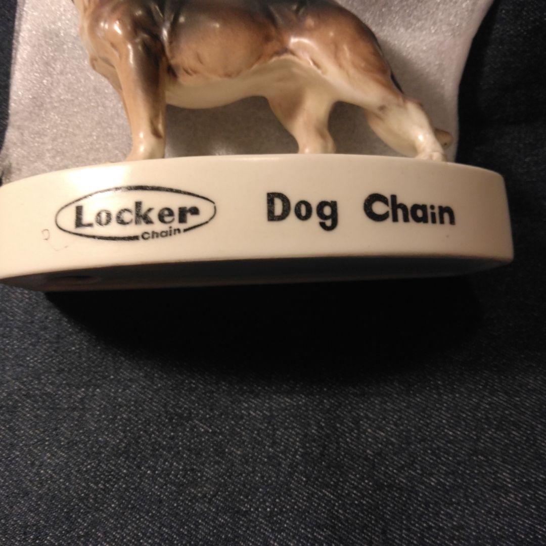 昭和レトLoo Ker シェパード　置物　Dog chain イヌ　ノベルティ