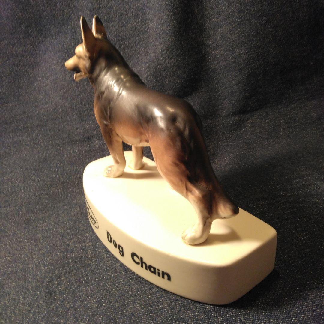 昭和レトLoo Ker シェパード　置物　Dog chain イヌ　ノベルティ