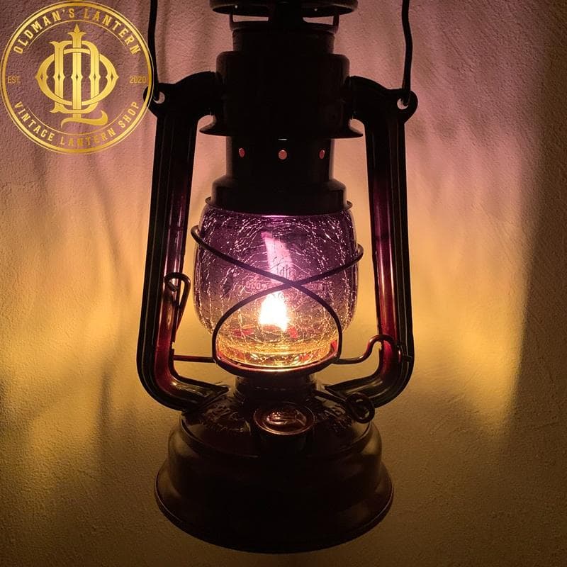 【限定】クラックグラス ブルーグレー/ イエロー Feuerhand ホヤ