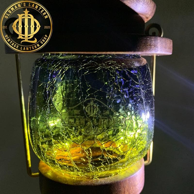 【限定】クラックグラス ブルーグレー/ イエロー Feuerhand ホヤ