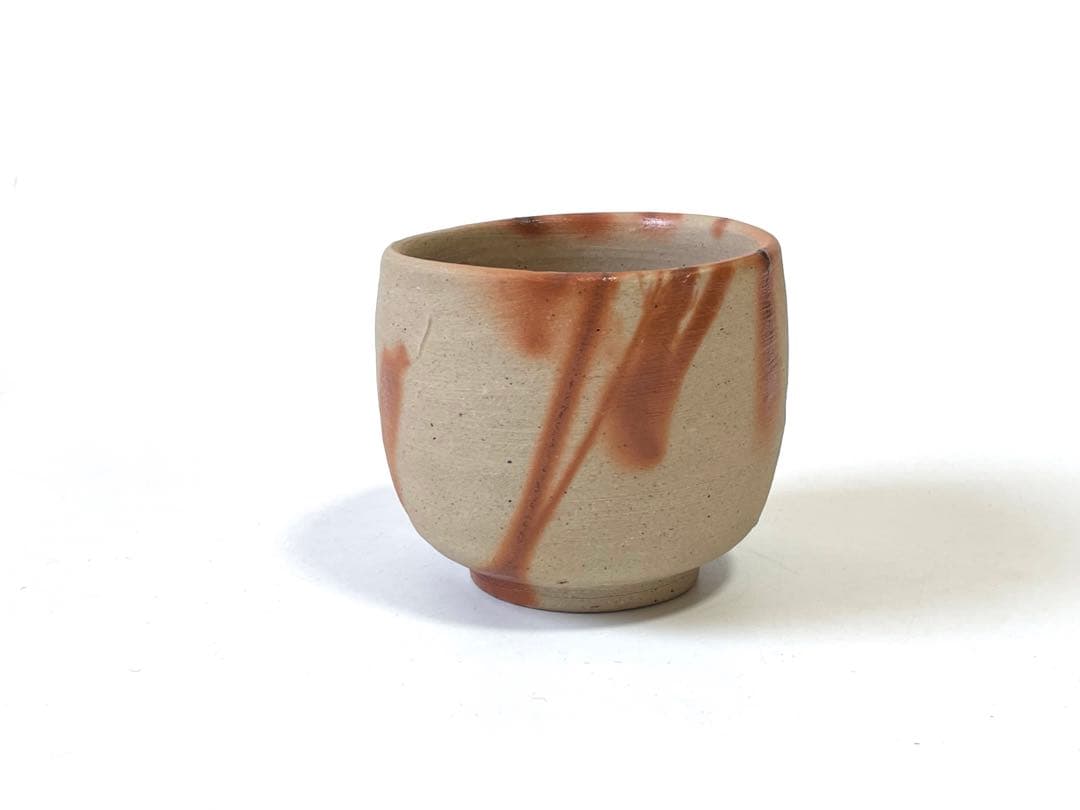 陶芸家　人間国宝　山本陶秀　備前焼　備前　緋襷　酒呑　酒器　酒盃　ぐい呑　共箱