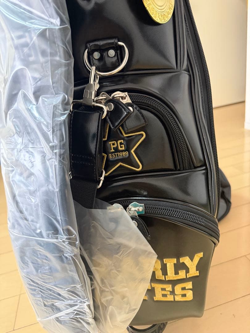 PEARLY GATES ブラック キャディバッグ パーリーゲイツ　合成革