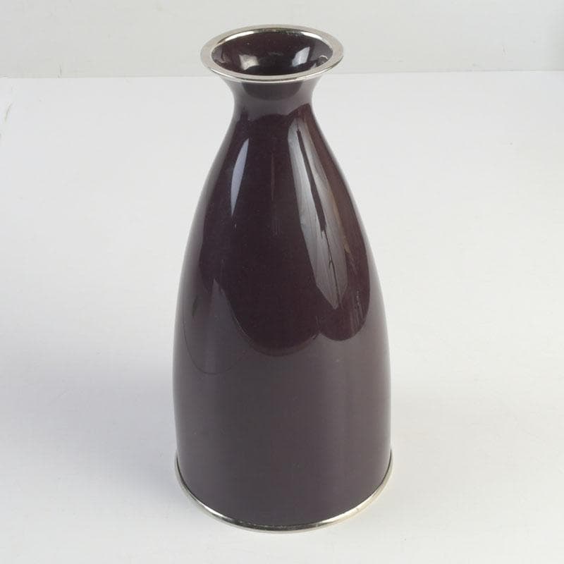 七宝焼　田村七宝工芸　蝶文瓶　花瓶　箱付　V　9893A