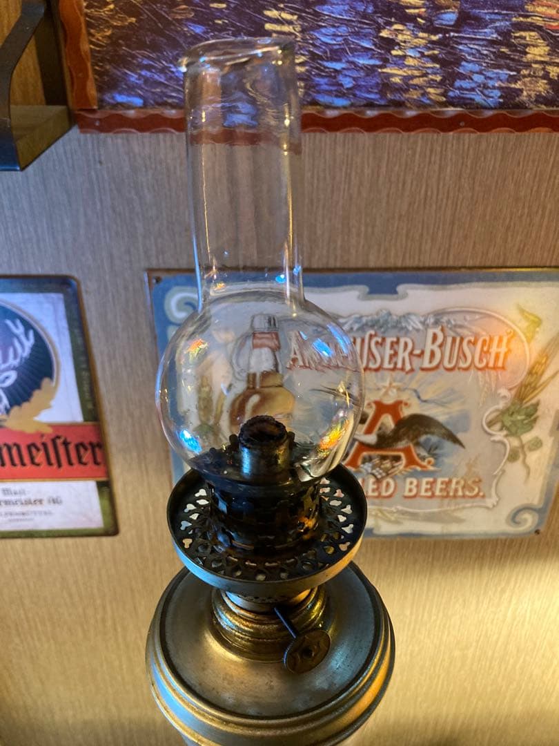 大型 ヴィンテージ オイルランプ アンティーク 西洋 洋風 置物 レトロ ライト