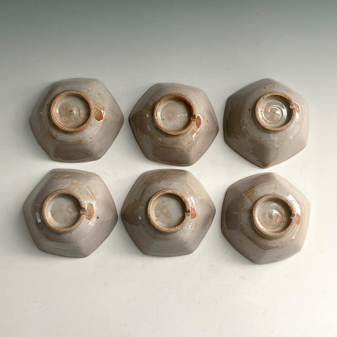 萩焼 6客揃 六角 茶碗 湯のみ 茶道具 煎茶