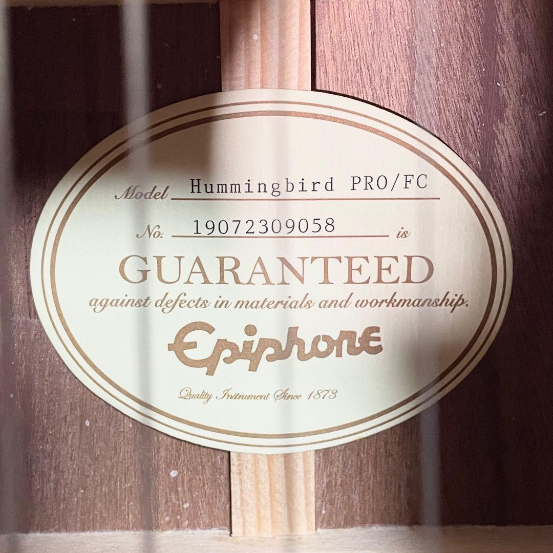 【良品】EpiphoneエピフォンHummingBird PRO/FC
