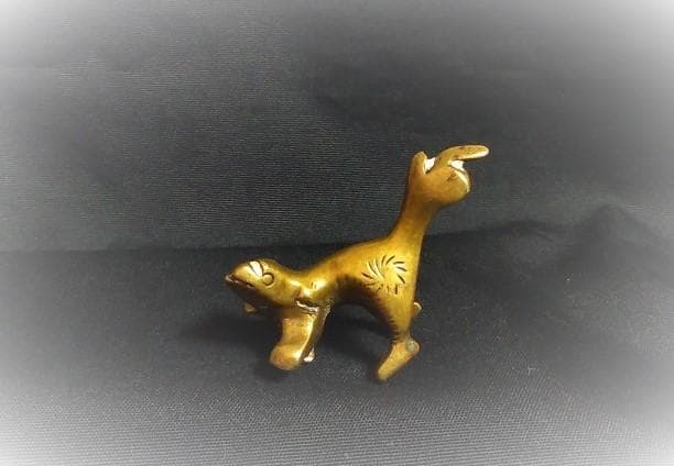 【 獅子形金銅帯鉤 】　ベルト鉤　経世紀品