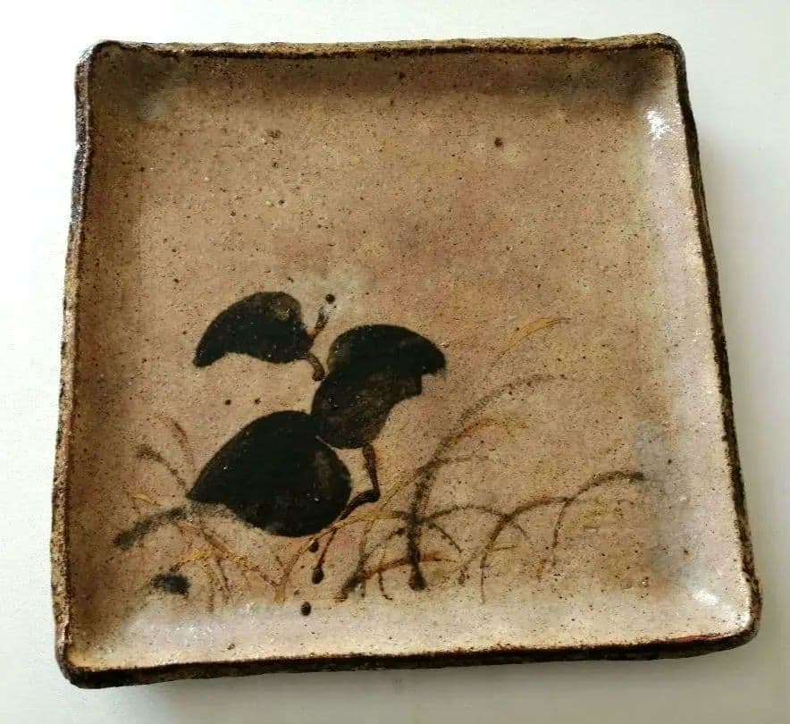 廣永窯(仙鶴窯)　廣永陶苑　色紙八寸皿　角皿　茶道具　菓子皿　煎茶道具　骨董