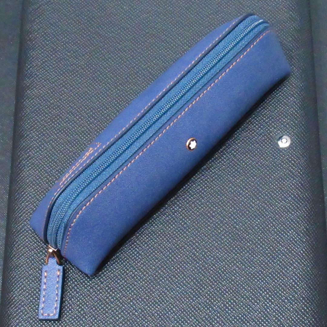 モンブラン ペンケース ペンポーチ デニム 2本用 124477