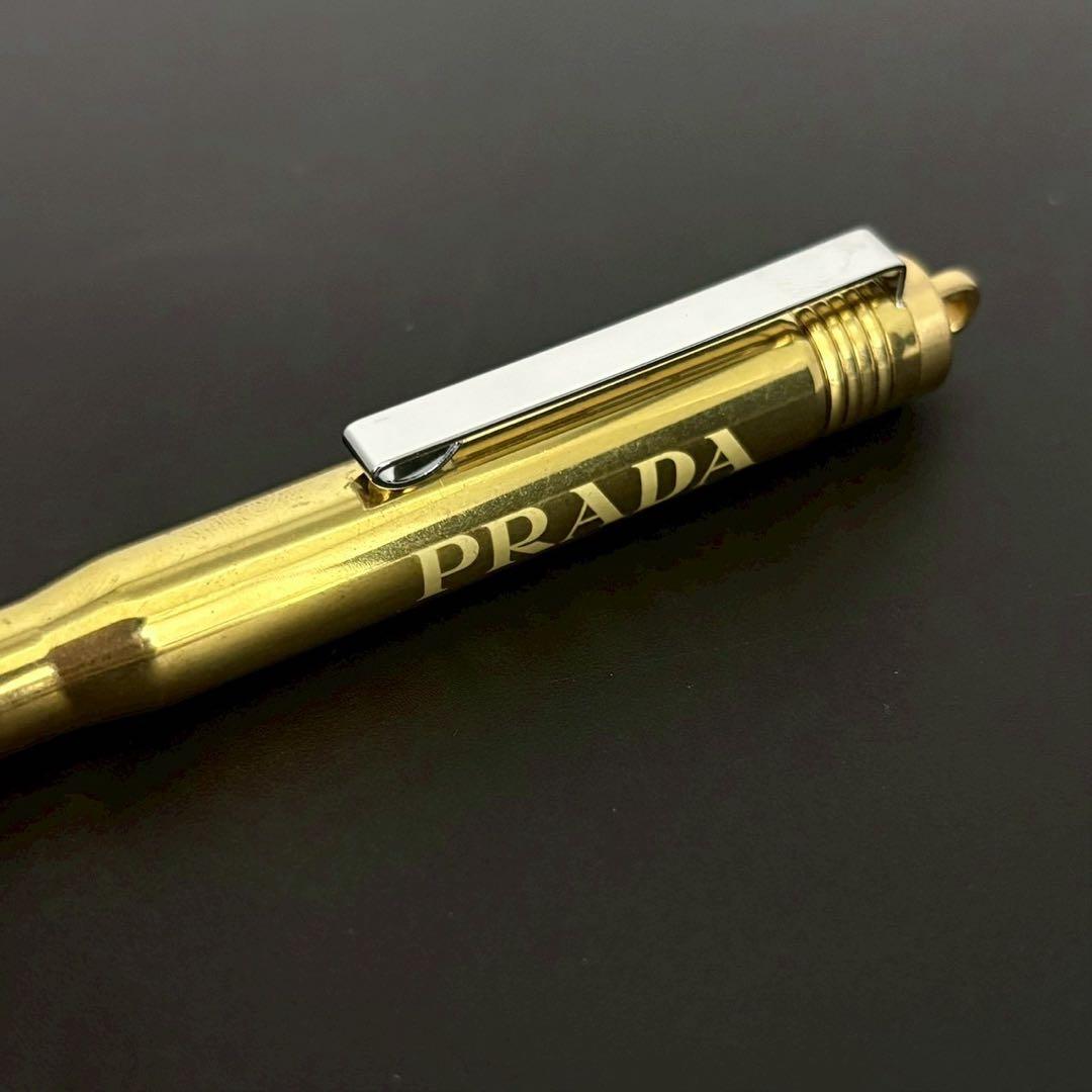 希少 レア プラダ PRADA ブラスボールペン トラベラーズ ゴールド