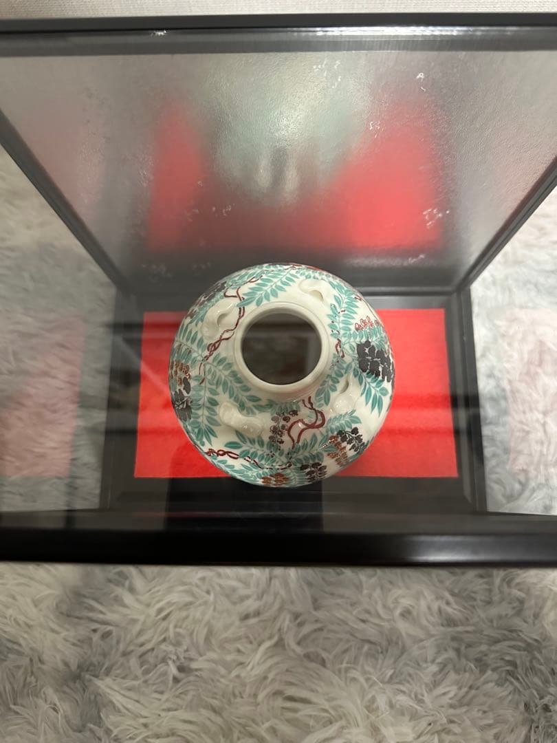 MOA美術館 復刻版 野々村仁清 色絵藤花文茶壺 ガラスケース付