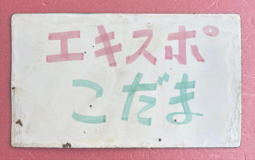鉄道部品 愛称板 手書き「エキスポこだま」
