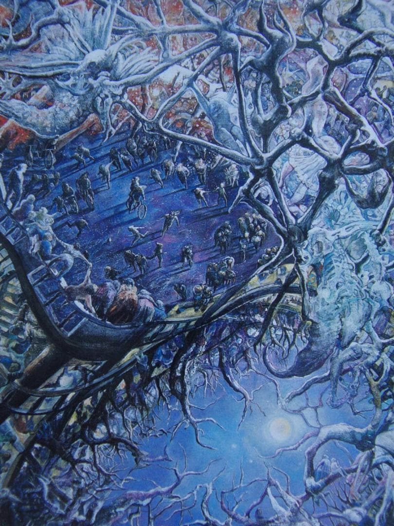 遠藤彰子、【『とおい静けさ』冬の音】、希少な額装用画集より、新品額装付