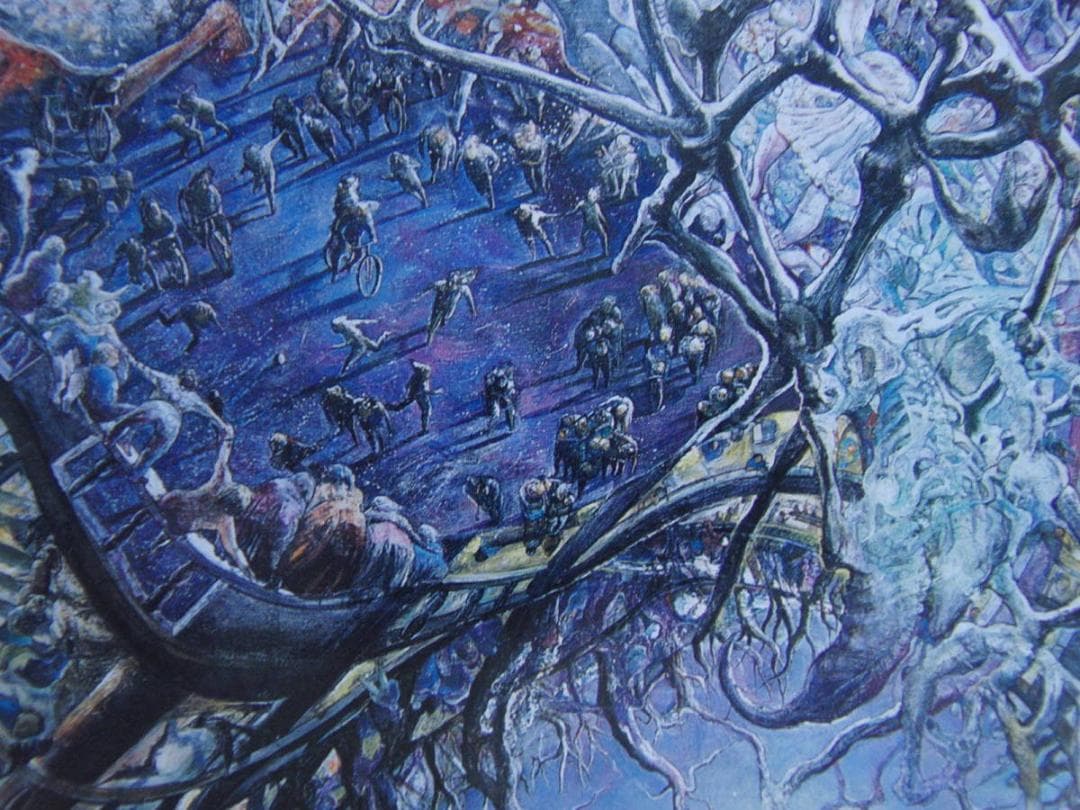 遠藤彰子、【『とおい静けさ』冬の音】、希少な額装用画集より、新品額装付