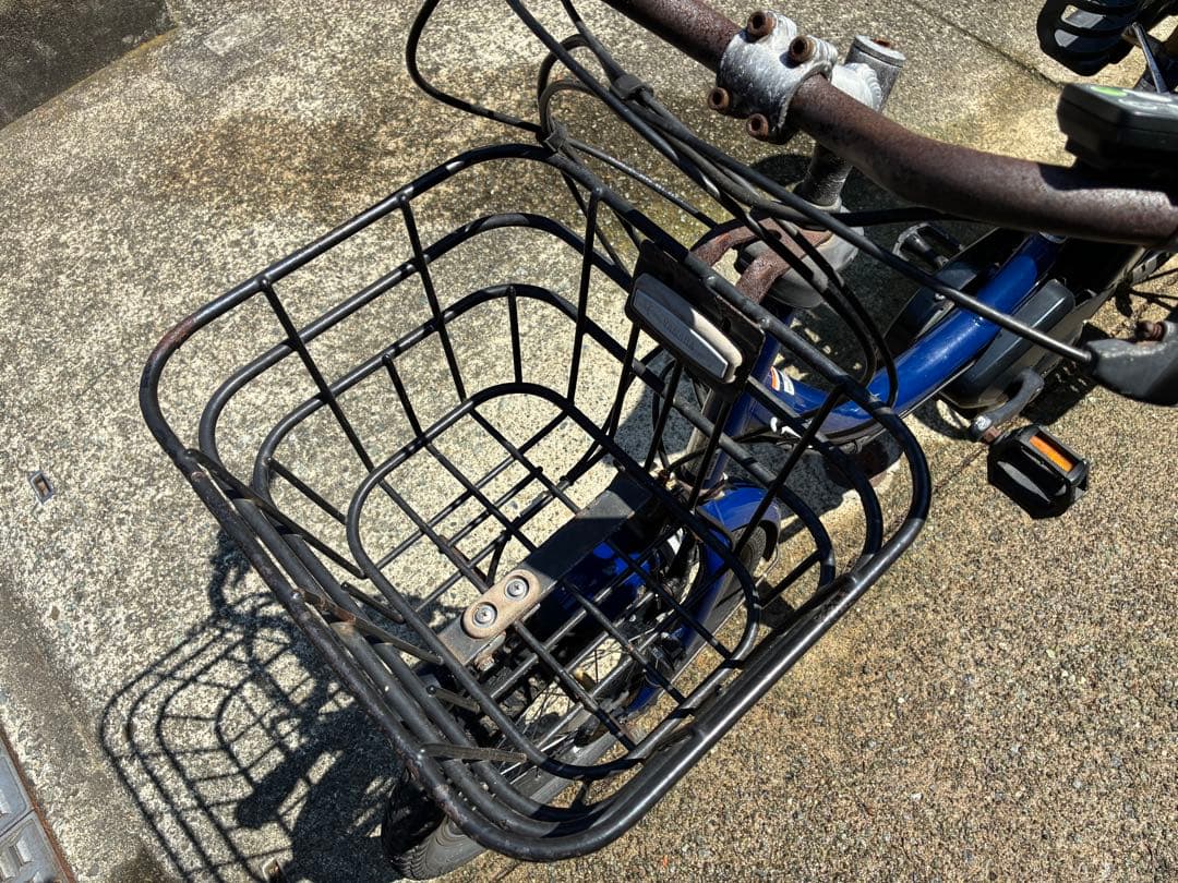 電動アシスト自転車 チャイルドシート付き 青