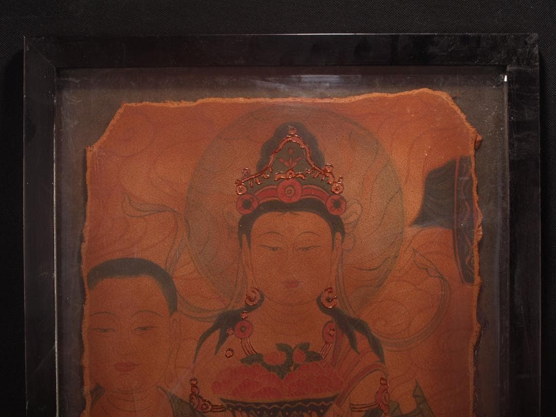 骨董市掘り出し品 中国唐時代　敦煌莫高窟壁画AK1905A7-2