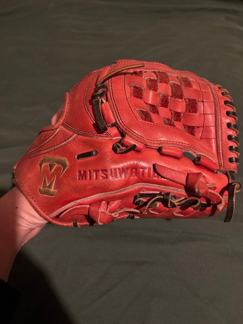 MITSUWAT REVOLTIGER 硬式グローブ レッド