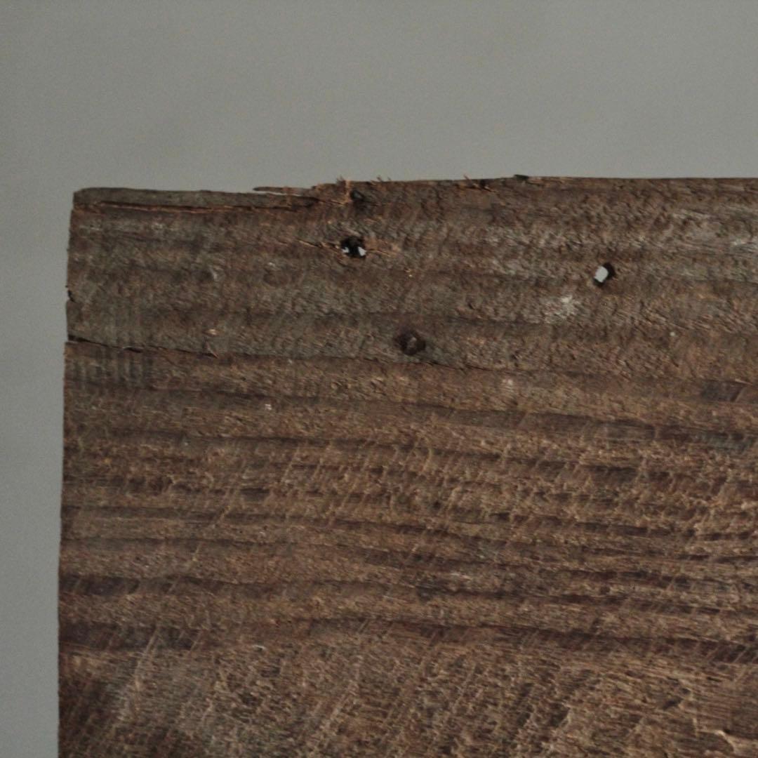 枯れ板 松の 古材 敷板 徳利と盃をのせて独酌の盆に 古道具 No.2 オブジェ