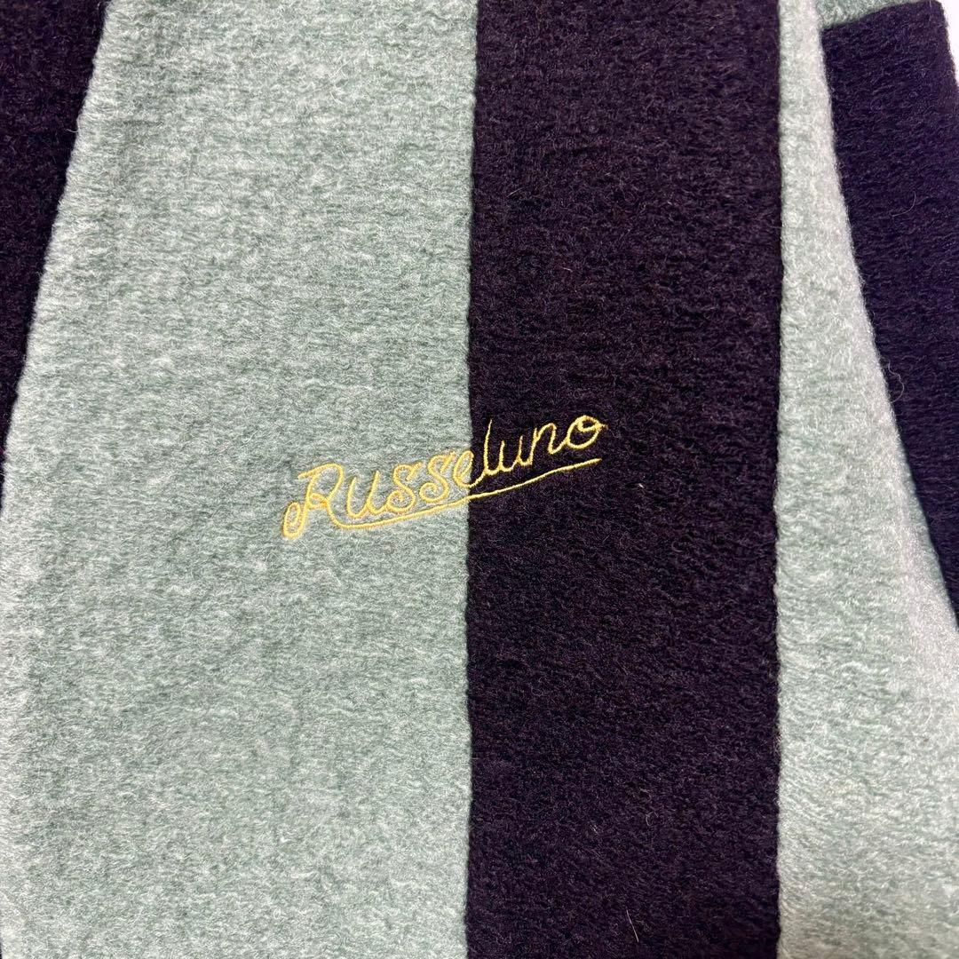 新品 ラッセルノ ゴルフ ワイド ストライプ カーディガン ミント XL 6