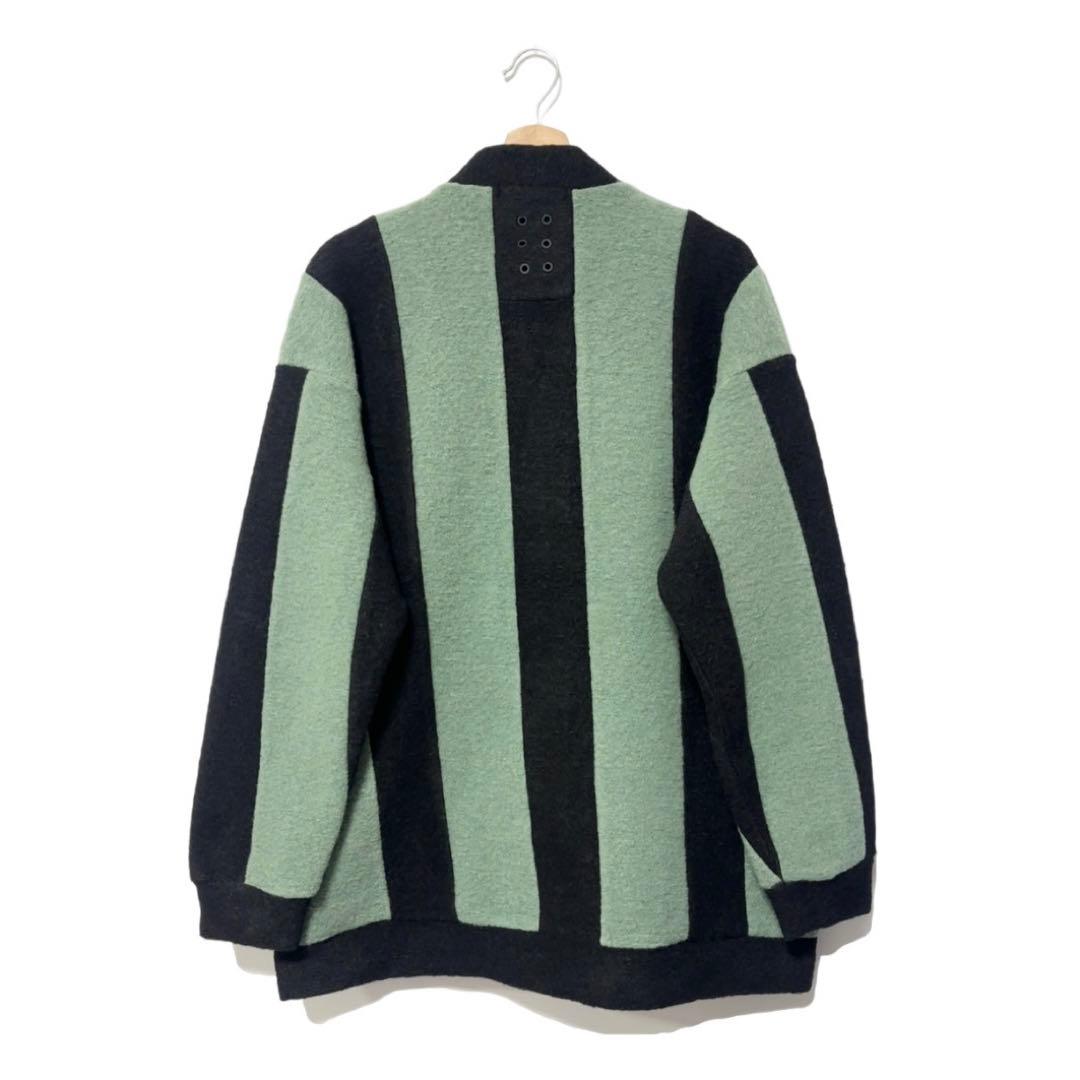 新品 ラッセルノ ゴルフ ワイド ストライプ カーディガン ミント XL 6