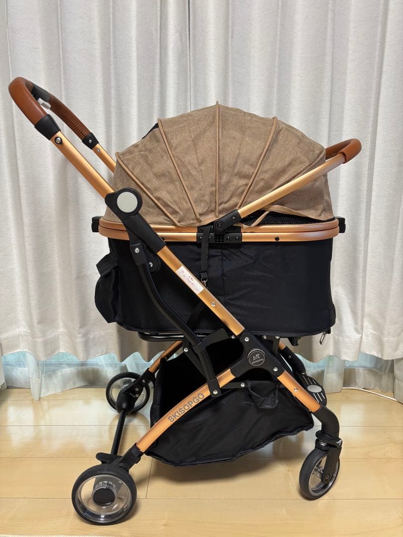 SKISOPGOペットカート ブラック/ブラウン