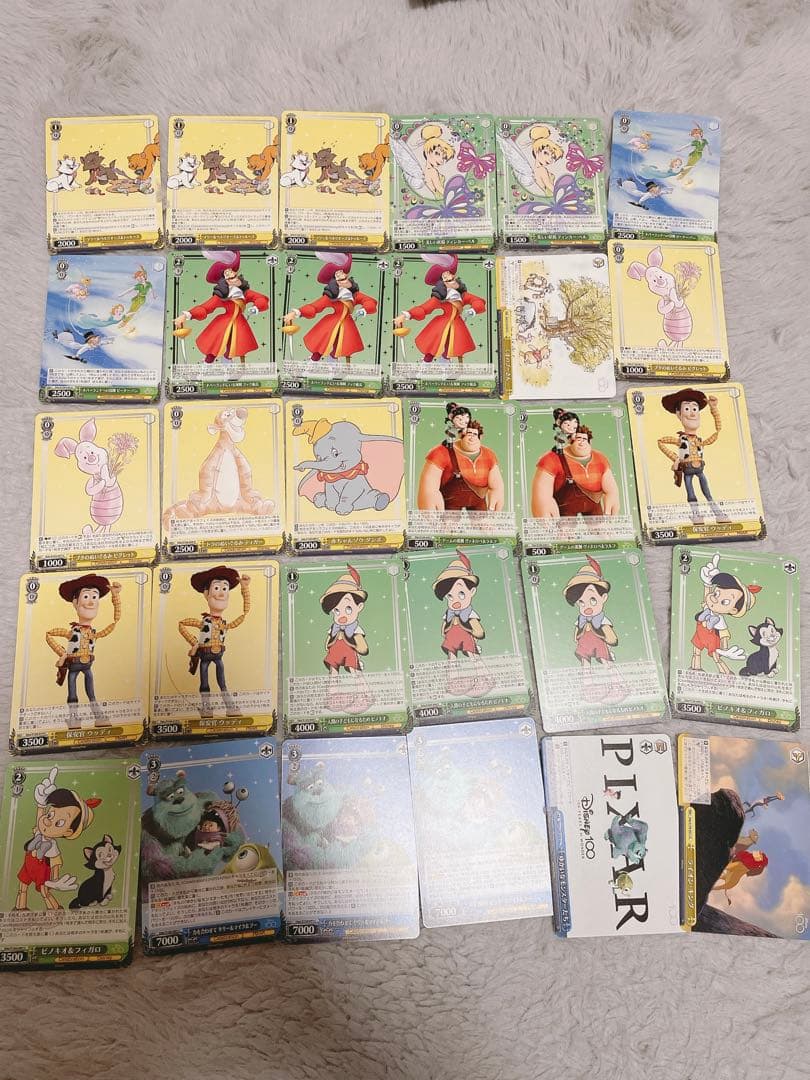 ディズニー　ヴァイスシュヴァルツ 100 周年　まとめ売り140枚ラメ入りカード