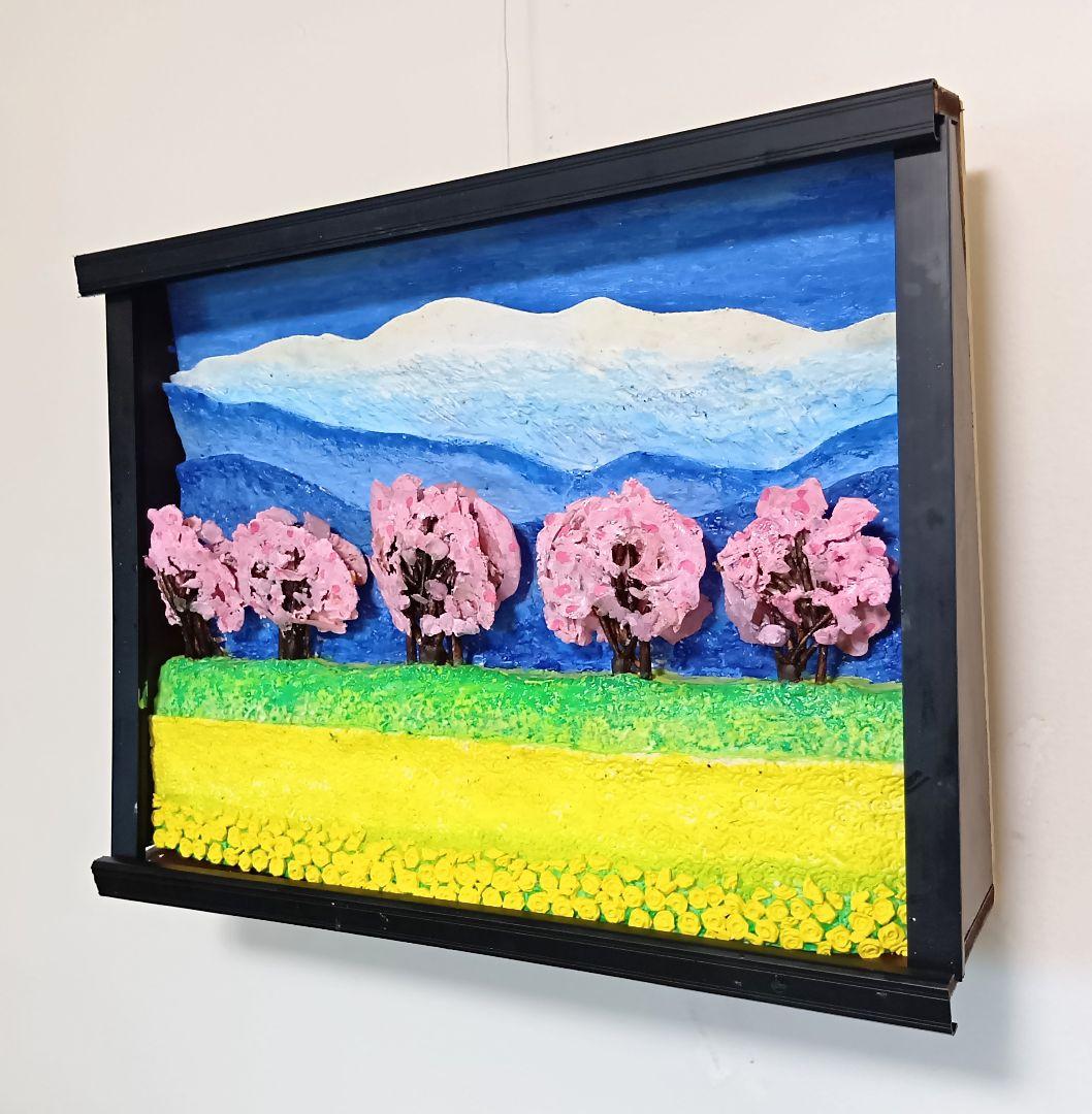 「あさひ舟川の桜堤と菜の花」（未来絵画）