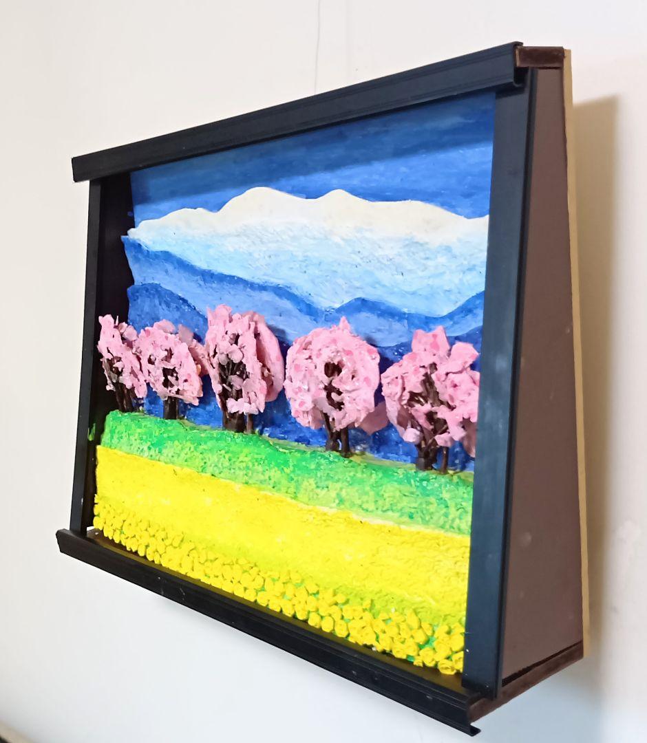 「あさひ舟川の桜堤と菜の花」（未来絵画）