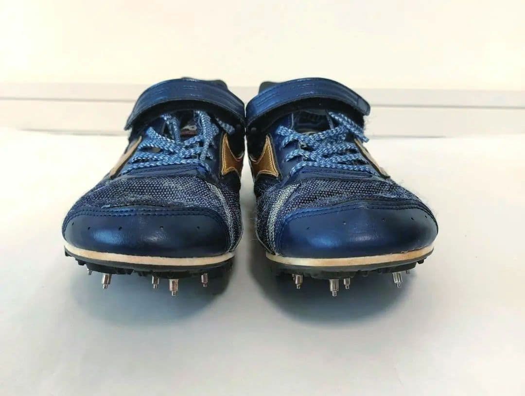 ミズノ フィールドジオ LJ JAPAN ネイビー×ゴールド 走幅跳 25.5