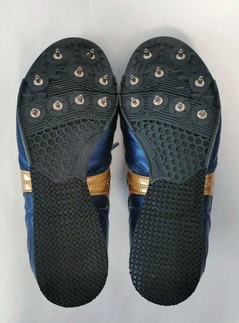 ミズノ フィールドジオ LJ JAPAN ネイビー×ゴールド 走幅跳 25.5