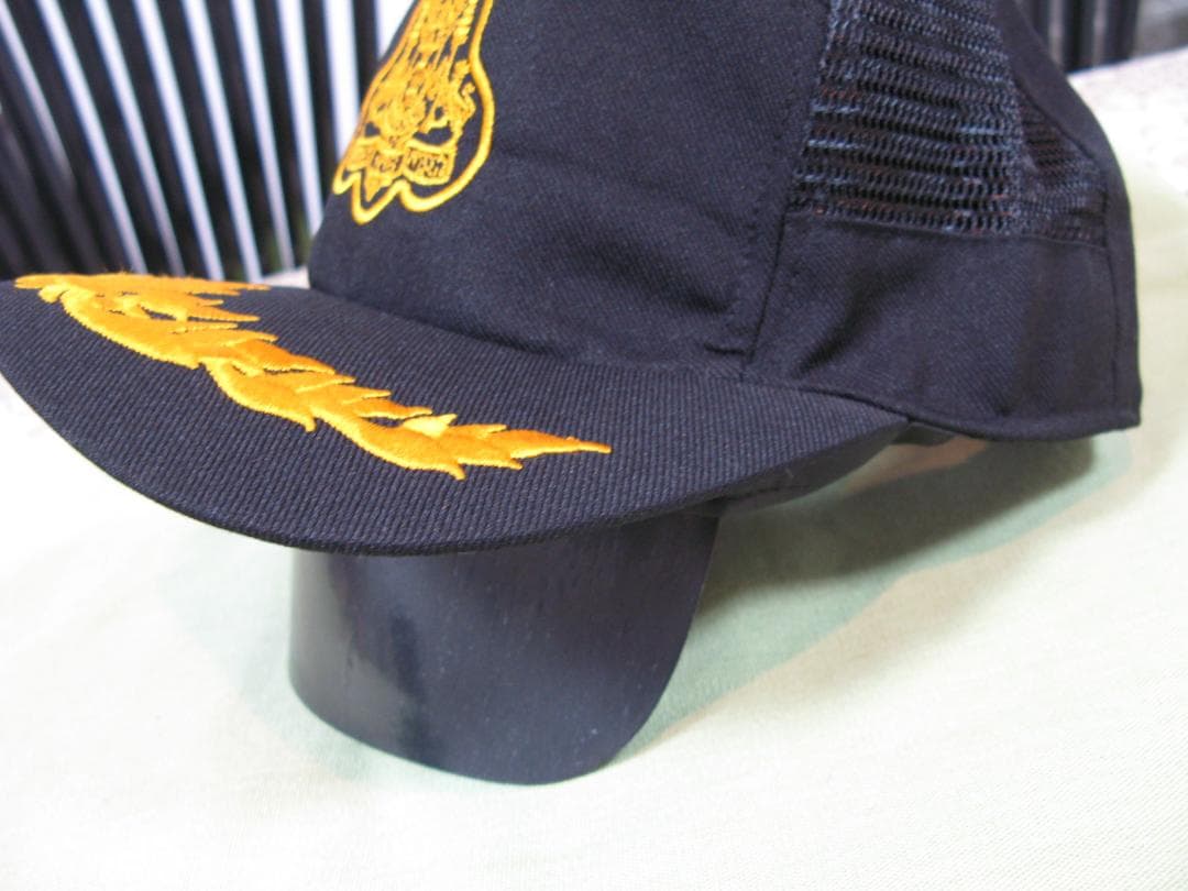 カンボジア アーミーキャップ 軍隊帽子 黒メッシュA