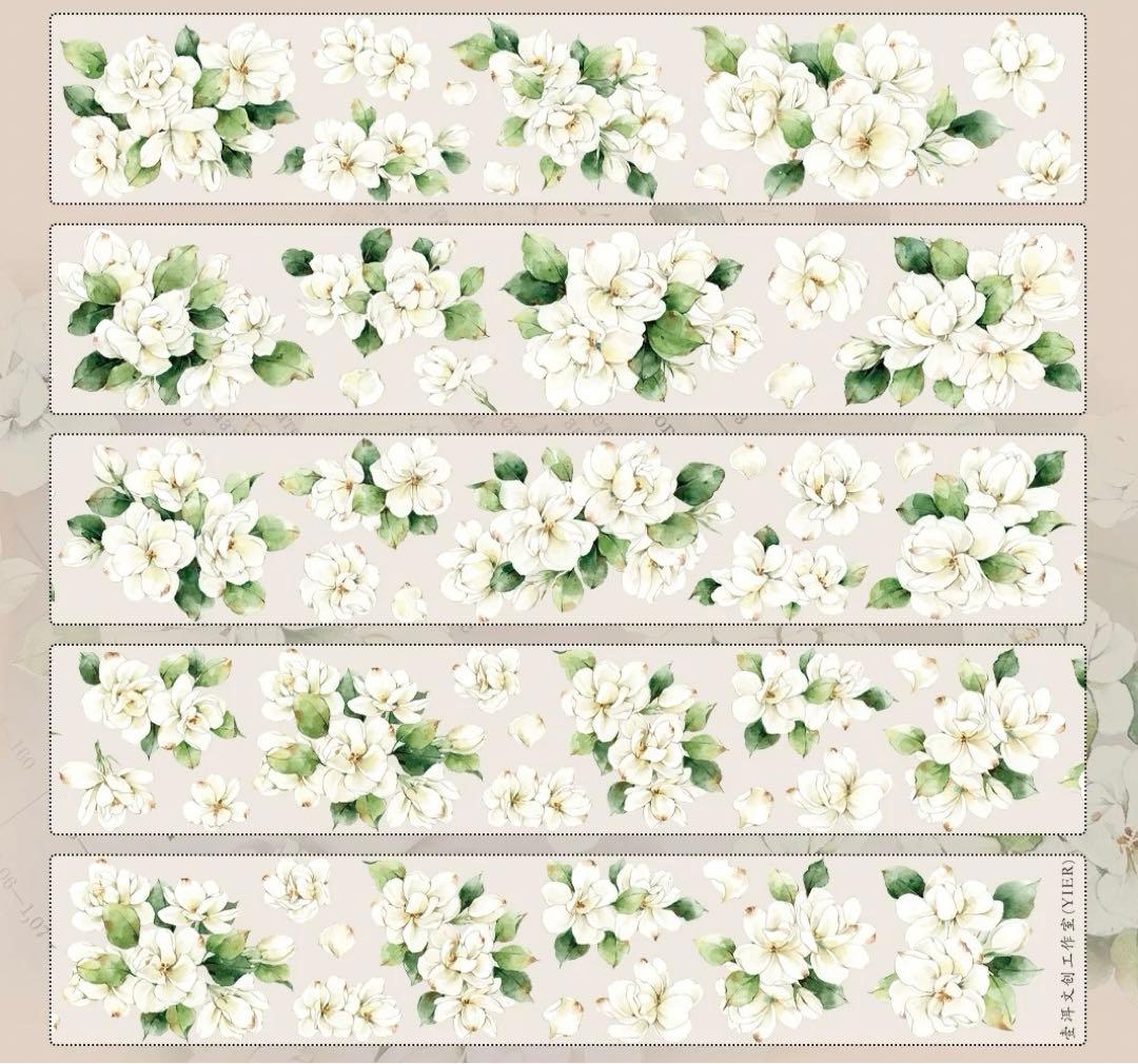 壹洱原创《茉莉花》海外マスキングテープ　マステ 【1931】