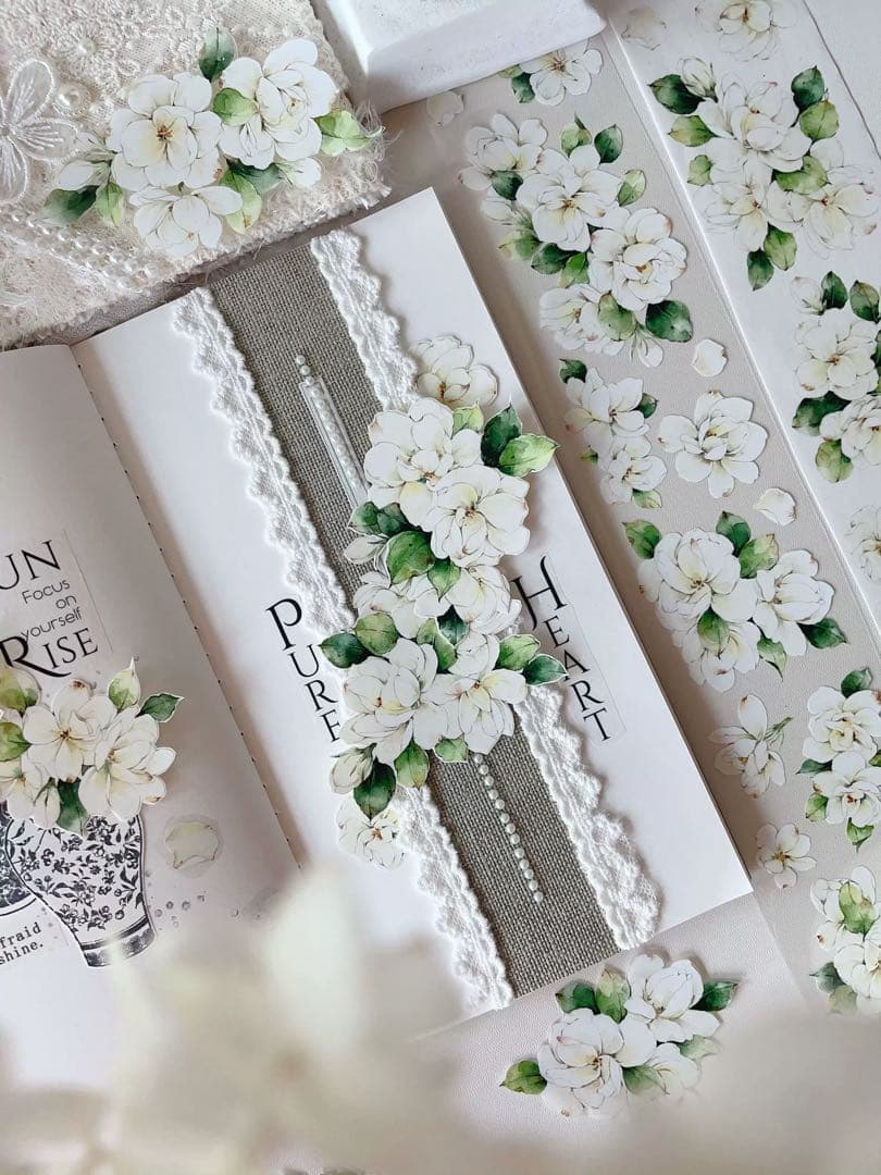 壹洱原创《茉莉花》海外マスキングテープ　マステ 【1931】