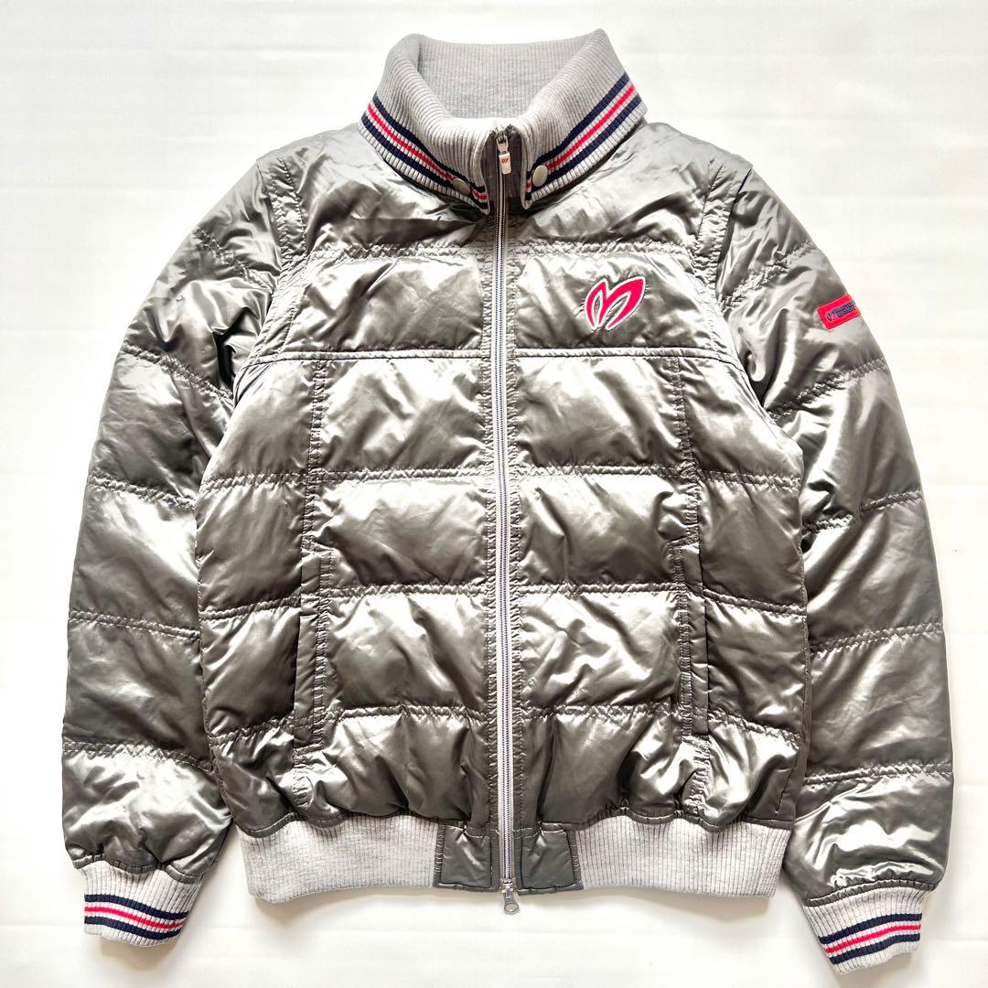 パーリーゲイツ　マスターバニー　ダウンジャケット　シルバー　銀色　レディース　L