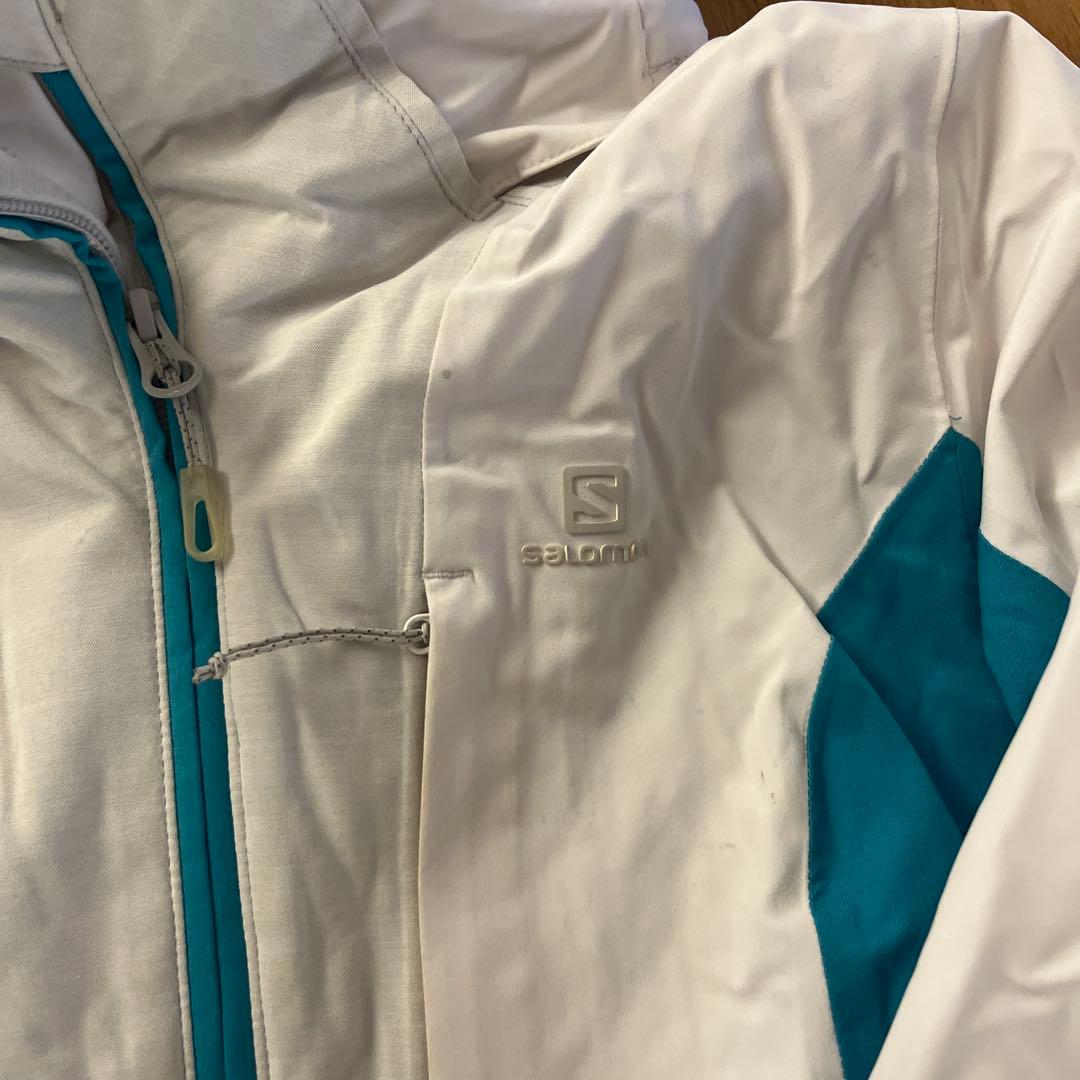 Salomon スキーウェア 女性用 XS ホワイト/ターコイズ