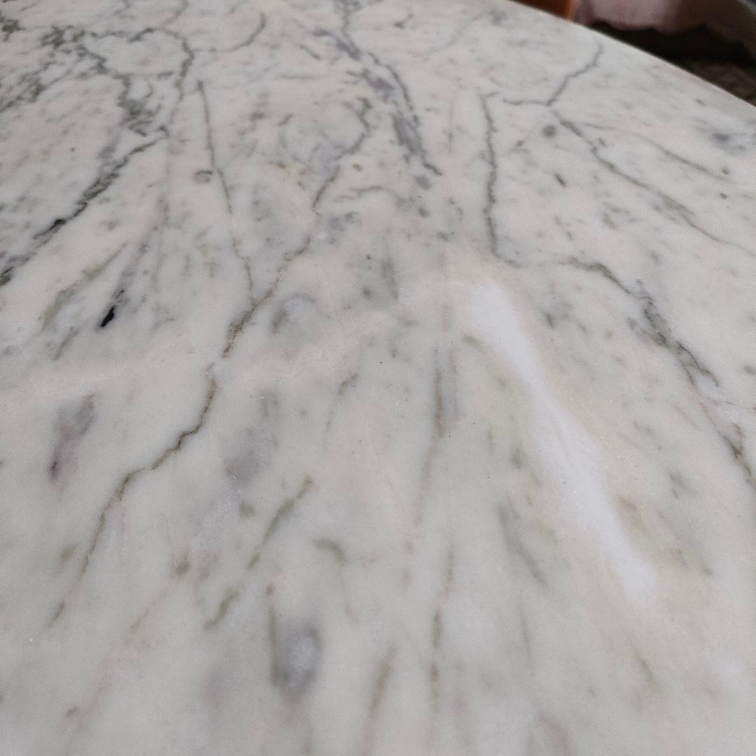 スペイン産大理石 丸型サイドテーブル 華麗 真鍮装飾 アンティーク ヴィンテージ