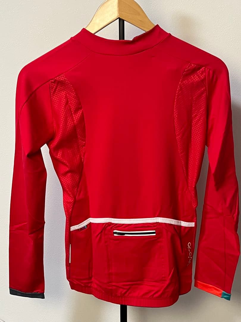 Velocio サイクルジャージ ロングスリーブ 春夏 M レッド レディース