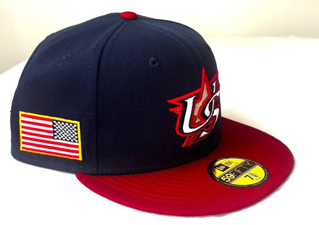WBC 2026 アメリカ代表 公式キャップ ネイビー/レッド 7 3/8