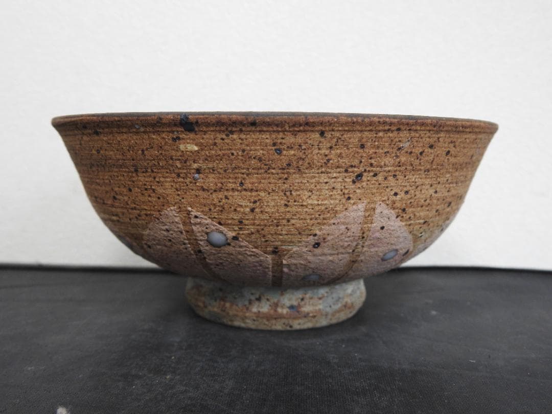 加彩茶碗　天平の華　王母窯　豊住和廣　共箱　MA739