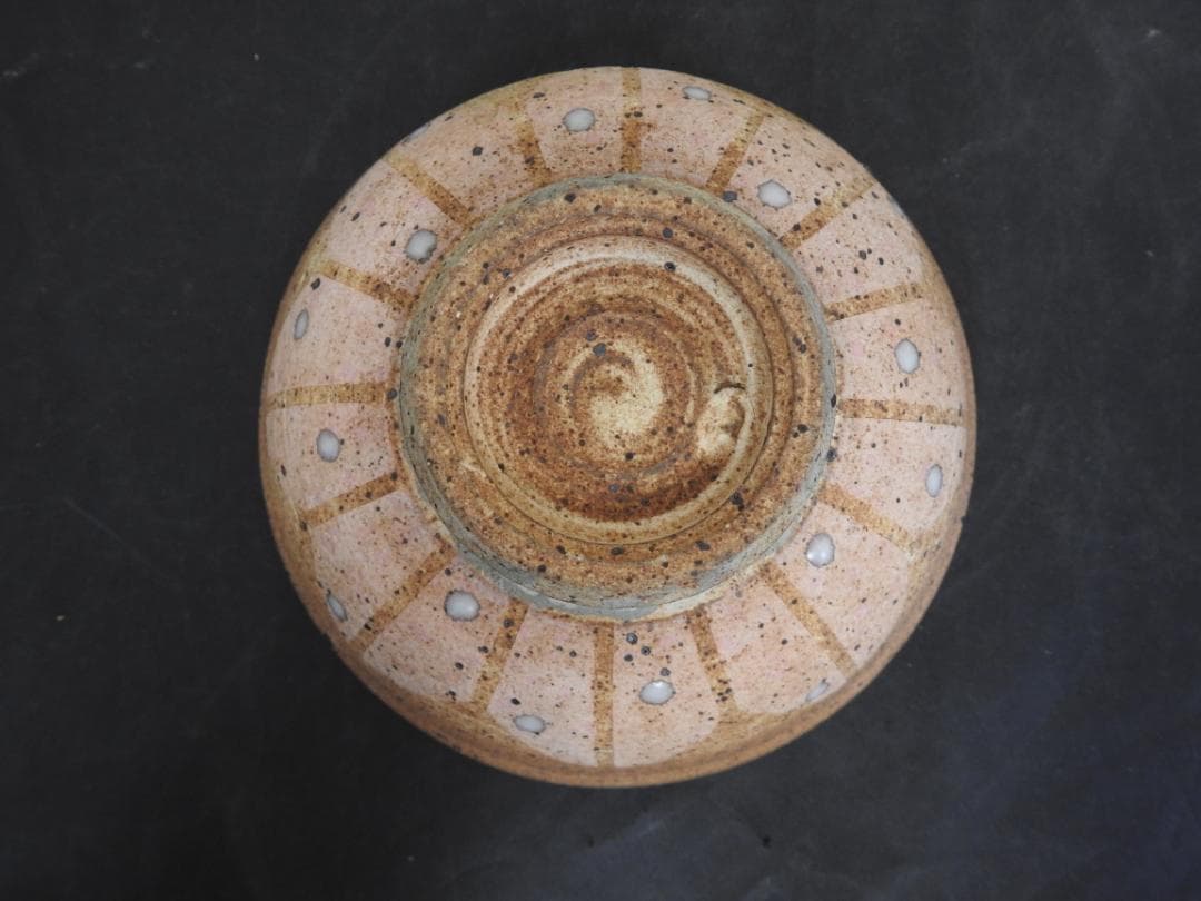 加彩茶碗　天平の華　王母窯　豊住和廣　共箱　MA739