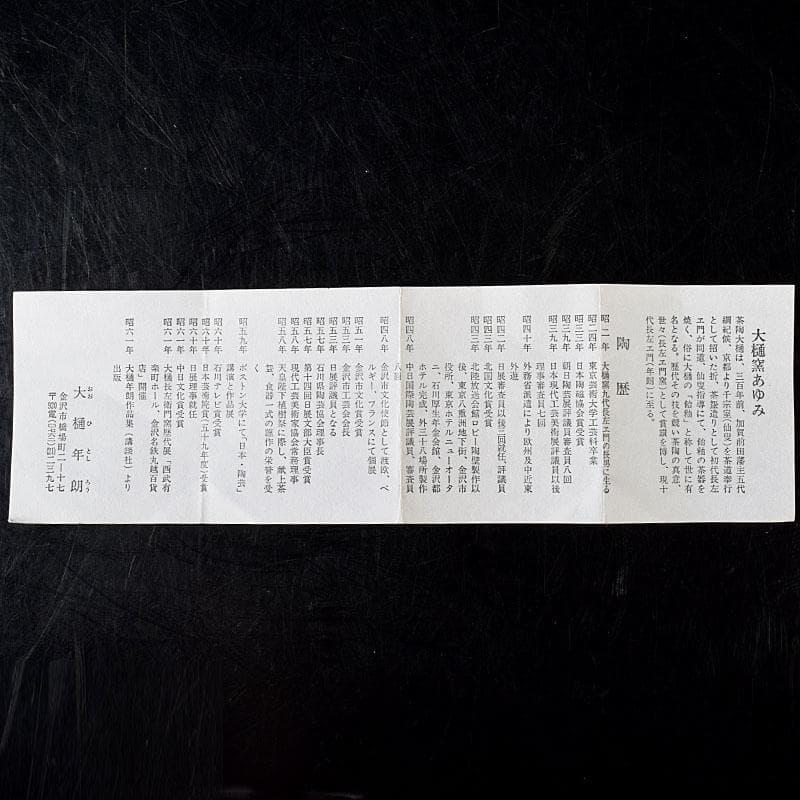 茶道具　大樋焼　大樋年朗作　白釉香合　今日庵鵬雲斎好　極め箱　V　7299