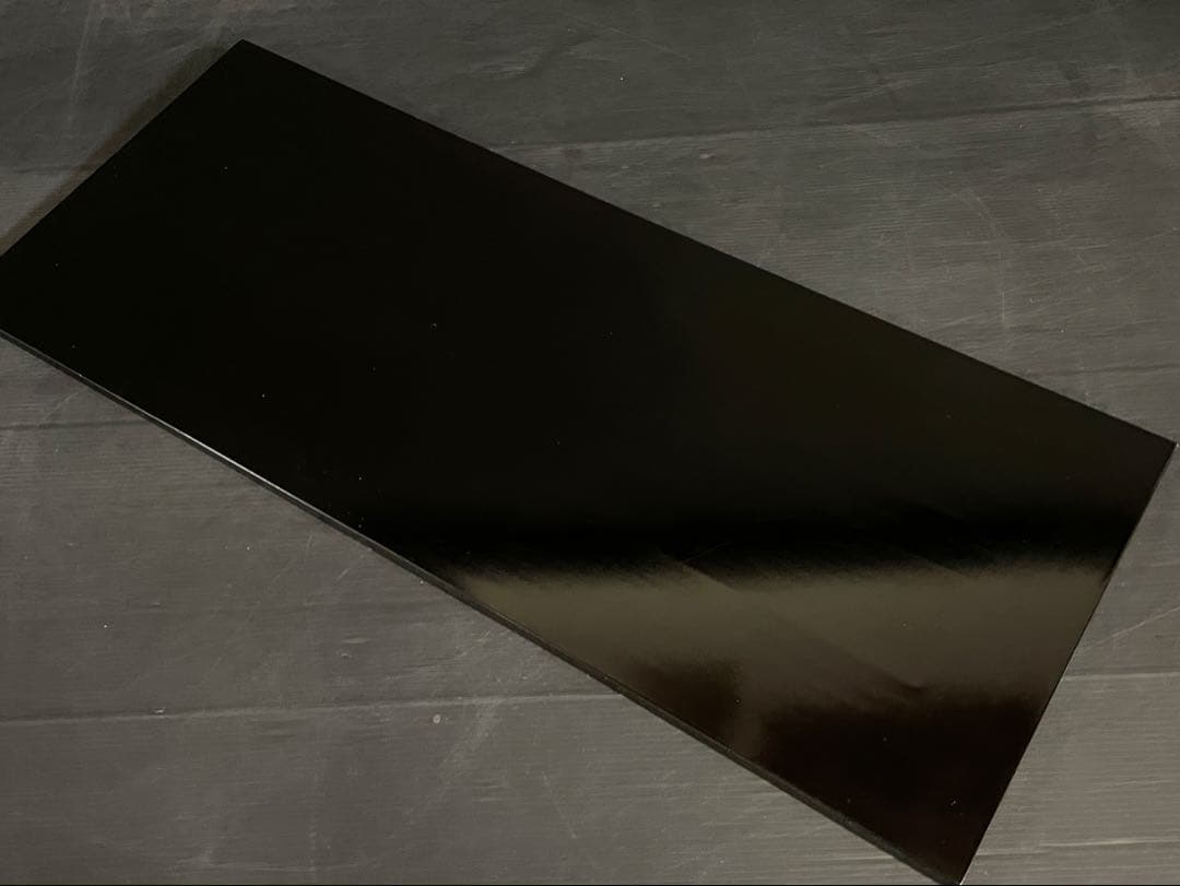 「母」 一心斎 炉用 長板 共箱 茶道具 (120①)