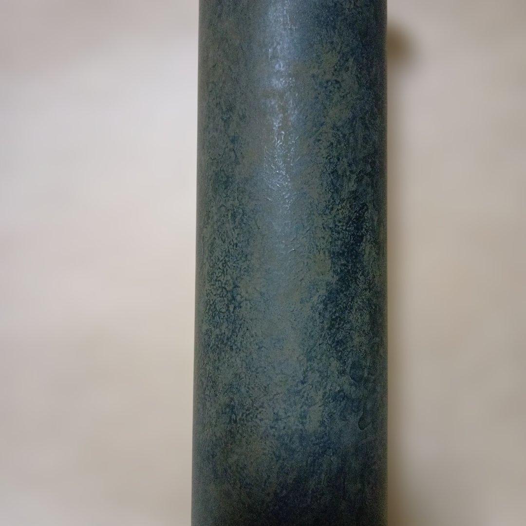 茶道具　唐銅経筒花入