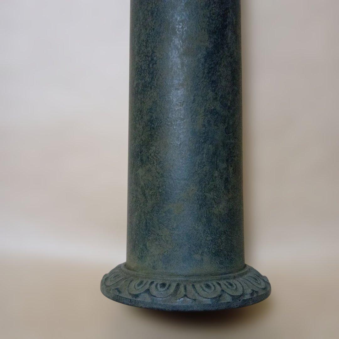 茶道具　唐銅経筒花入